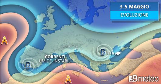 Meteo 3-5 maggio