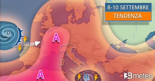 Meteo 8-10 settembre
