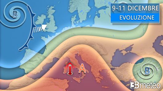 Meteo 9-11 dicembre