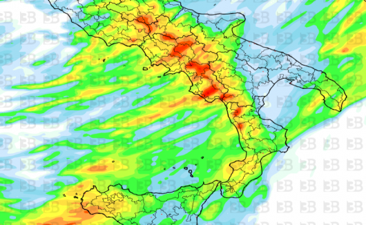 Meteo, accumuli totali previsti al Sud tra giovedì e venerdì