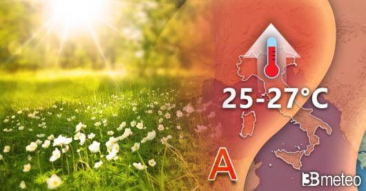 Meteo, anticiclone sempre più robusto nei prossimi giorni e temperature in aumento