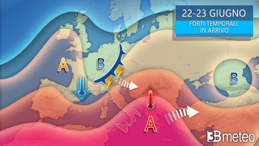 Meteo - Apice del caldo africano ma forti temporali sono in arrivo
