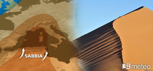 Meteo arriva la sabbia del deserto