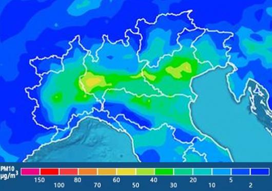 Meteo: concentrazione di PM10 prevista al Nord giovedì pomeriggio