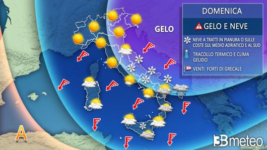 Meteo domenica 14 febbraio San Valentino