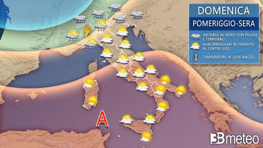 Meteo domenica 
