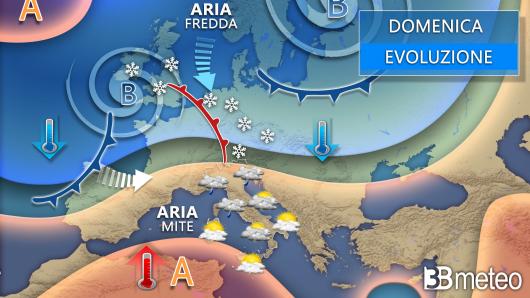 Meteo domenica 5 gennaio