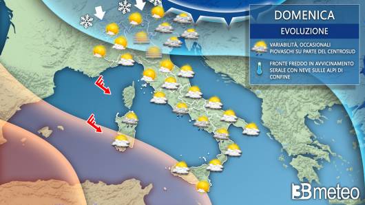 Meteo domenica 6 febbraio
