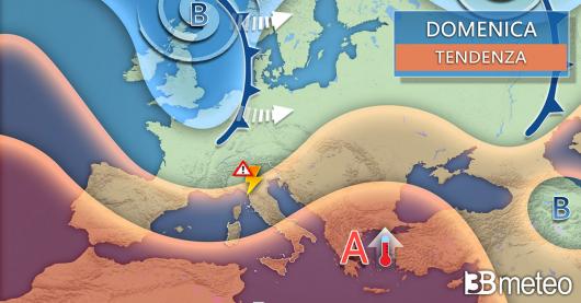 Meteo domenica 6 luglio