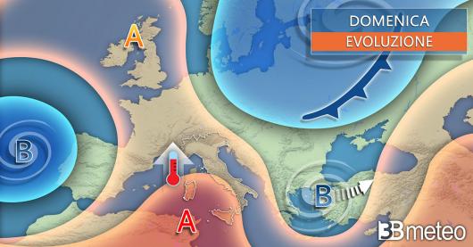 Meteo domenica, anticiclone sull'Italia