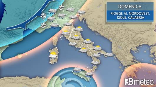 meteo domenica in Italia