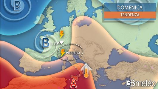 Meteo domenica Italia