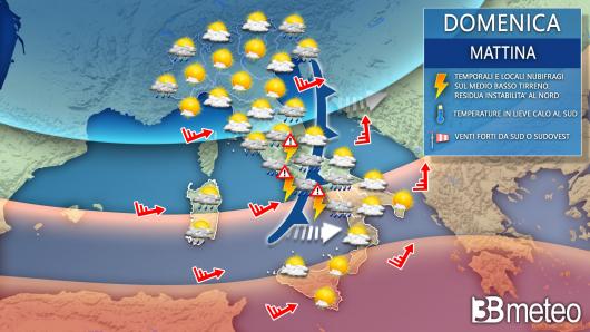 Meteo domenica mattina