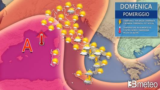 Meteo - Domenica ore pomeridiane