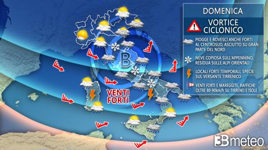 Meteo domenica, previsioni prossime ore