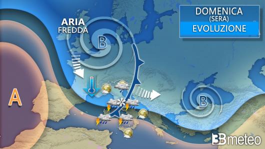 Meteo domenica sera