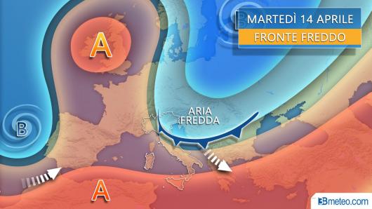 Meteo, dopo Pasquetta fronte freddo con piogge, temporali e temperature in calo