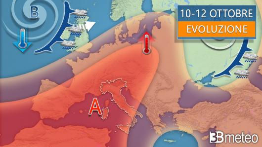 Meteo evoluzione 10-12 ottobre