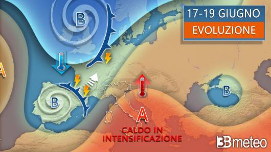 Meteo evoluzione 17-19 giugno