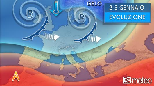 Meteo - Evoluzione 2-3 gennaio