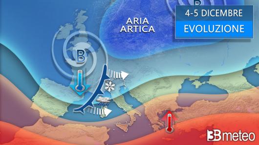 Meteo - Evoluzione 4-5 dicembre