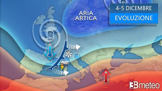 Meteo - Evoluzione 4-5 dicembre