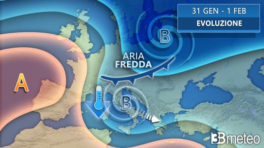 Meteo evoluzione fine gennaio inizio febbraio