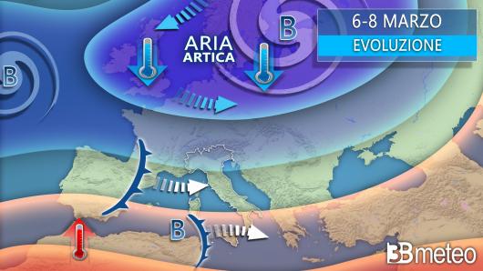 Meteo - Evoluzione fino a mercoledì