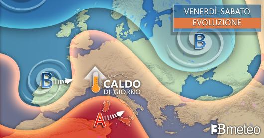 Meteo evoluzione fino a sabato
