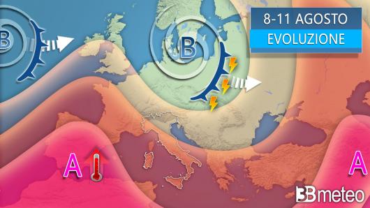 Meteo evoluzione fino a venerdì