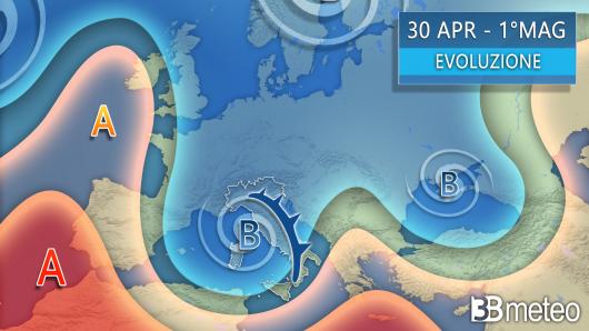 Meteo evoluzione fino al 1 maggio