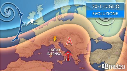 Meteo Evoluzione inizio settimana