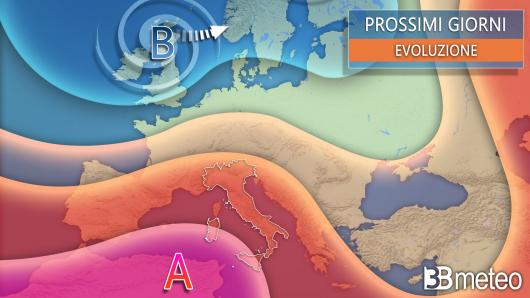 Meteo - Evoluzione media prossimi giorni sull'Europa