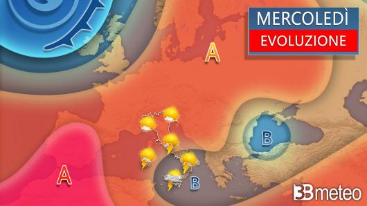 Meteo - Evoluzione mercoledì 28 agosto
