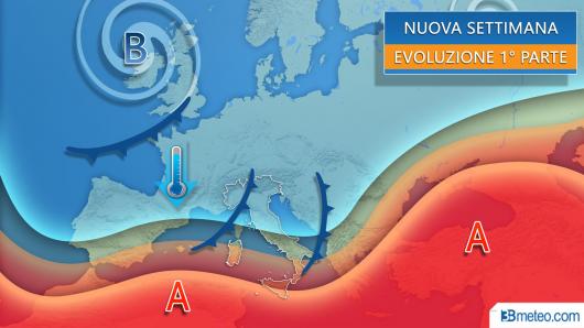 Meteo evoluzione nuova settimana prima parte