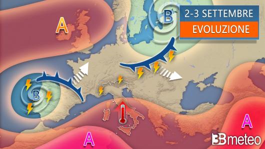 Meteo - Evoluzione per il primo weekend di settembre