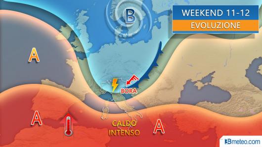 Meteo evoluzione per il weekend 11-12 luglio