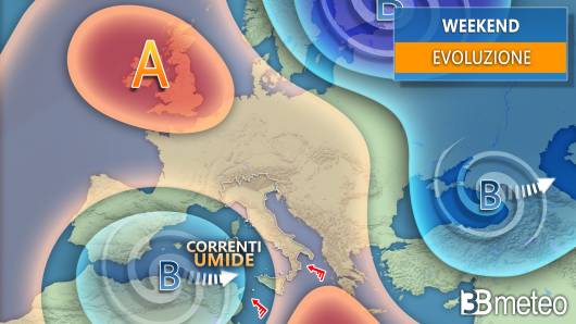 Meteo evoluzione per il weekend