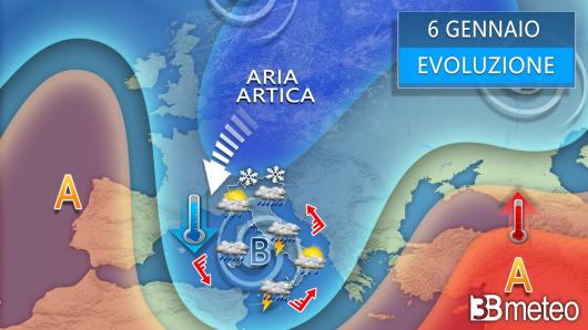 Meteo - Evoluzione per la giornata della Befana