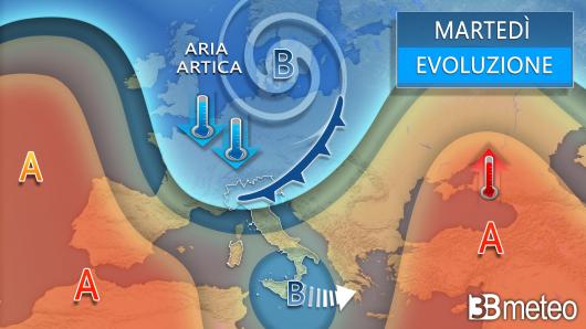 Meteo - Evoluzione per la giornata di martedì 16 aprile