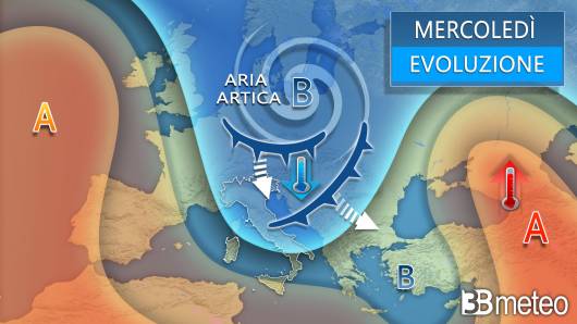 Meteo - Evoluzione per la giornata di mercoledì 17 aprile