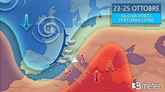 Meteo - Evoluzione prima parte della settimana