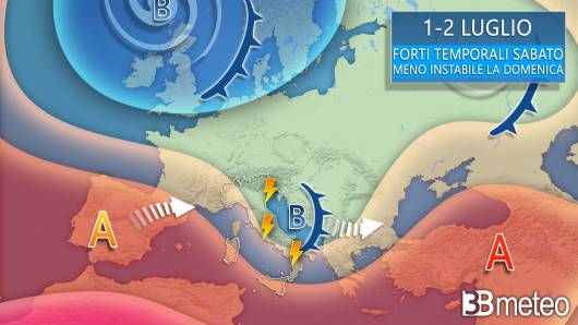 Meteo evoluzione primo weekend di luglio