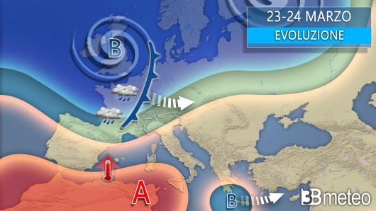 Meteo - Evoluzione prossimi due giorni, debole fronte venerdì