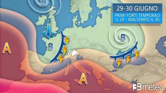 Meteo evoluzione tra giovedì e venerdì