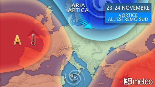 Meteo - Evoluzione tra giovedì e venerdì