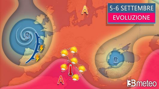 Meteo - Evoluzione tra giovedì e venerdì