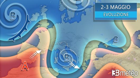 Meteo evoluzione tra martedì e mercoledì