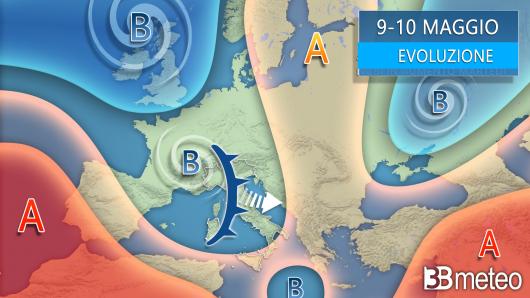 Meteo evoluzione tra martedì e mercoledì
