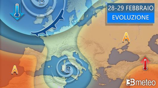Meteo evoluzione tra mercoledì e giovedì